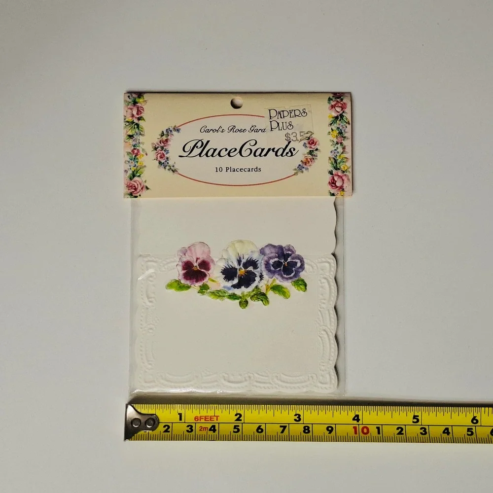 Vintage Carol Wilson Rose Garden Place Cards Lot of 20 Sealed Floral NOS